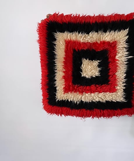 70-80s Europe vintage shaggy mini rug