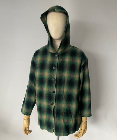 80s Hooded flannel shirt