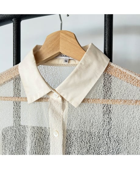 see-through ruffle shirt
