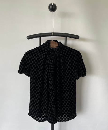 GIORGIO ARMANI block check tops