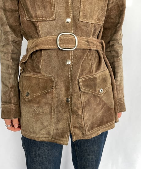 70-80s Vintage Pig leather suede Jacket