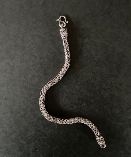 Europe vintage fox tail chain silver bracelet