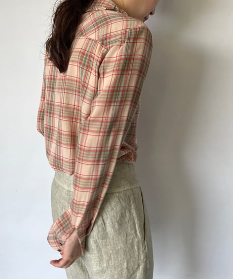 Check Frilled shirt