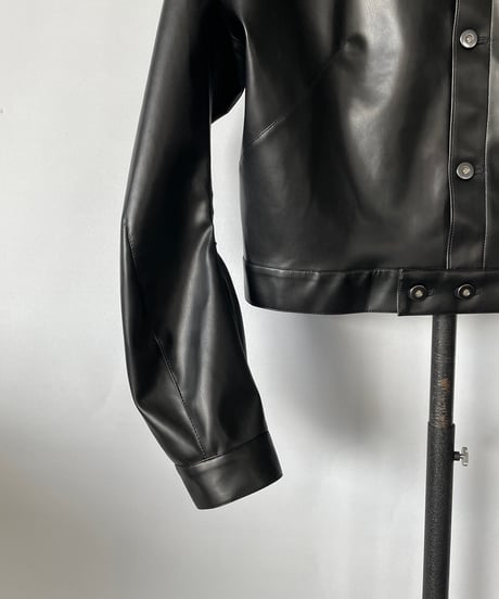 NAM "TRUMPET TRUCKER JACKET FAUX LEATHER"