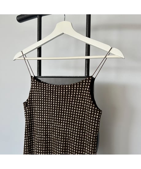 rectangle blanc PARIS Camisole Dress