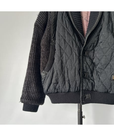 80s Quilting leather Jacket