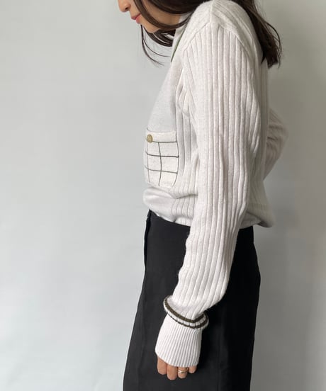 euro vintage acrylic knit polo