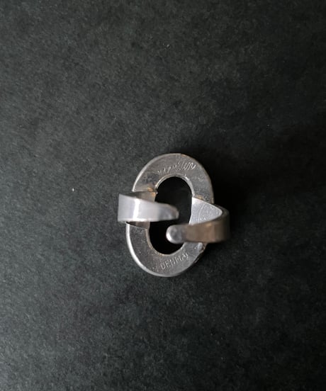 70s vintage modernist pewter ring made in Denmark S