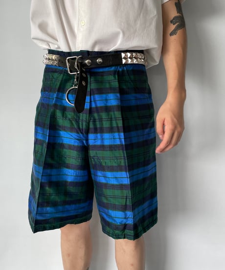 DEAD STOCK silk golf shorts 42  blue