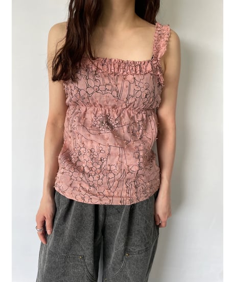 MADE IN ITALY flower camisole