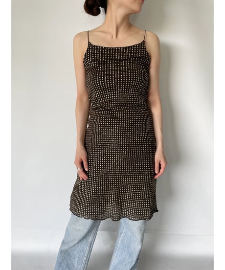 rectangle blanc PARIS Camisole Dress