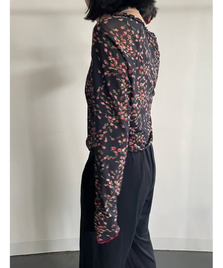 flower mesh cardigan