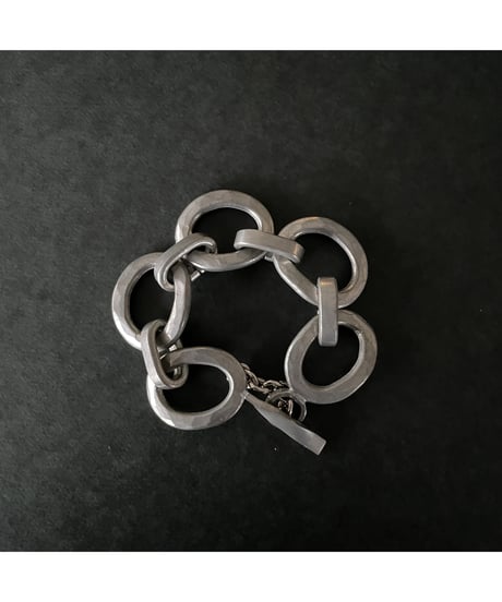 70s vintage modernist pewter bracelet