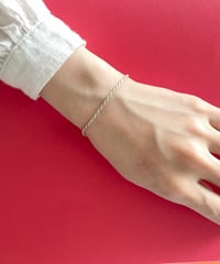 Vintage ITALY 925 Rope chain bracelet　①