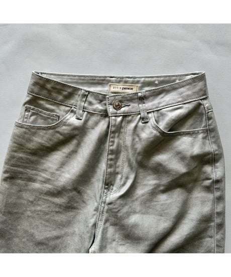 Silver Foil Denim Pants