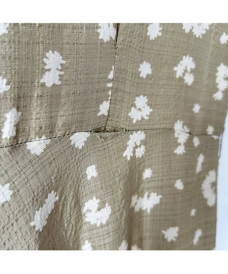 60s~70s europe vintage Stand collar dress