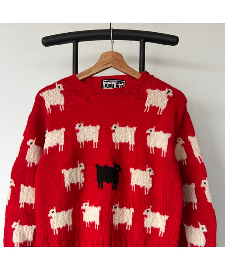 80s Princess Diana Black Sheep Knit