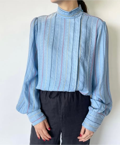 Europe vintage silk design blouse