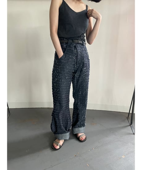 NAM "TRUMPET PANTS" (FRINGE DENIM)