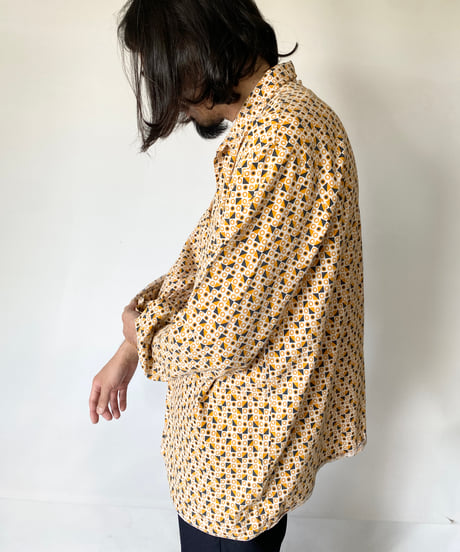 70s EUROPE geometric pattern shirt