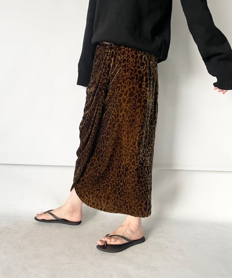 Ralph Lauren leopard silk skirt
