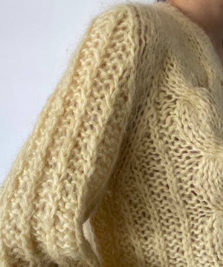 Vintage V-Neck Hand Made Knit