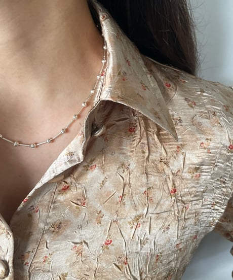 DEAD STOCK Vintage Italy 925 tiny chain necklace ball 12