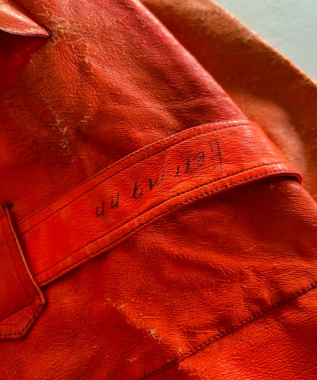 80s Europe orange coat