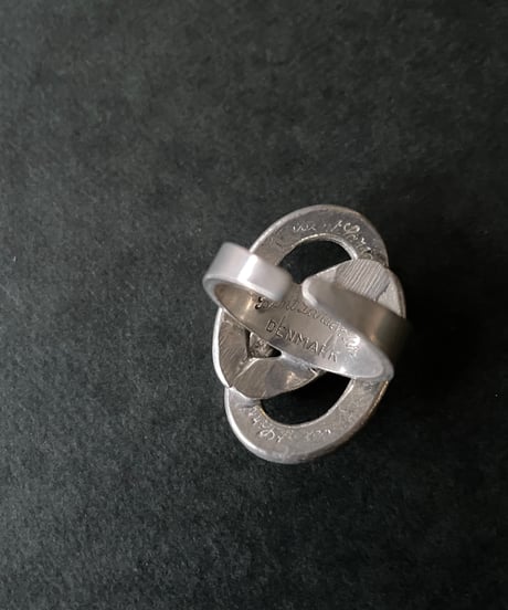70s vintage modernist pewter ring made in Denmark W