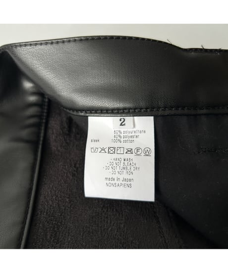 NAM "HORN PANTS - FAUX LEATHER" (BLACK)