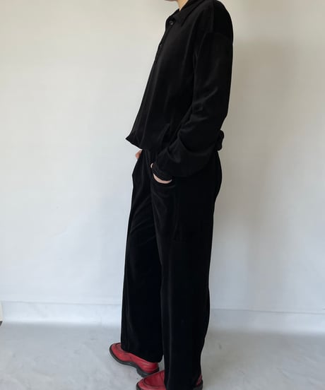 ANDER "VELOUR CURVY PANTS"