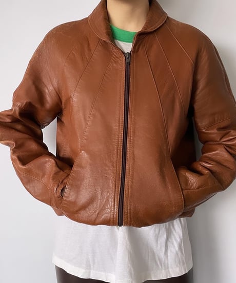 70-80s MADE IN ENGLAND leather jacket 38