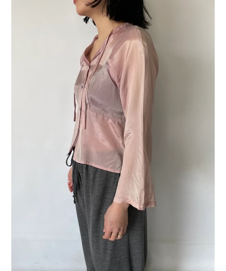 agnes b ribbon blouse