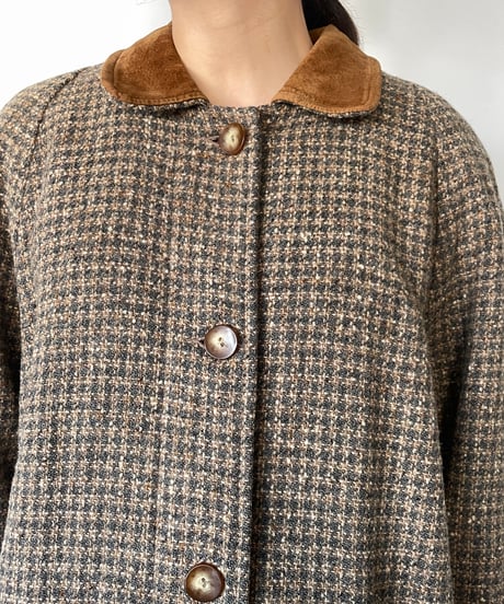 80s  L.L.Bean tweed wool coat