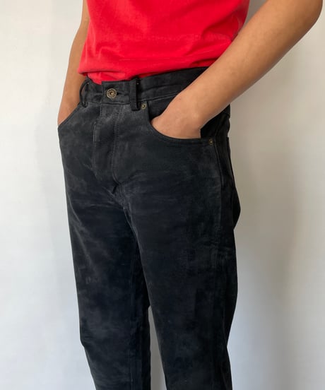 Europe vintage PIG SUEDE LEATHER Pants