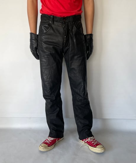 Europe Vintage Leather Pants