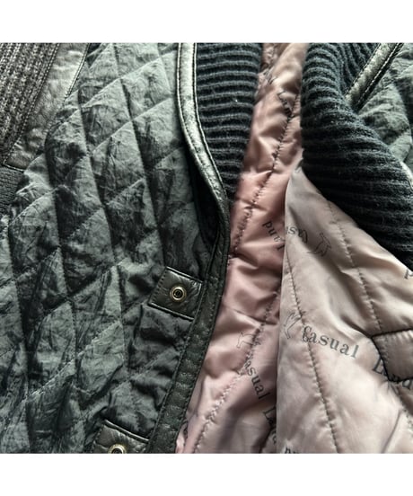 80s Quilting leather Jacket