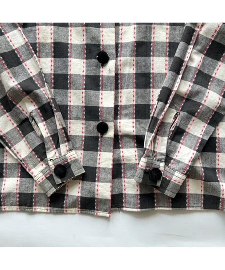 Ombre Check Shirt Jacket