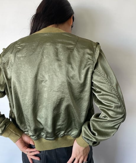 euro vintage satin MA-1