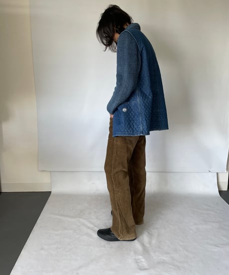 80-90s made in denmark denim knit jacket L