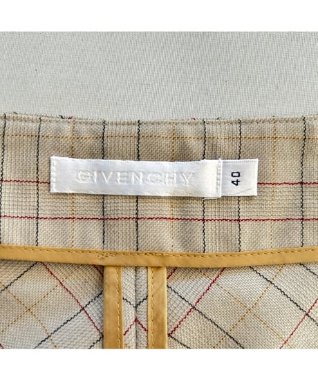 GIVENCHY Wool Check Skirt