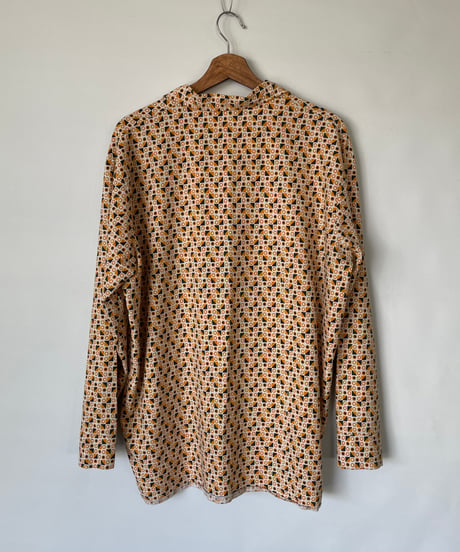 70s EUROPE geometric pattern shirt