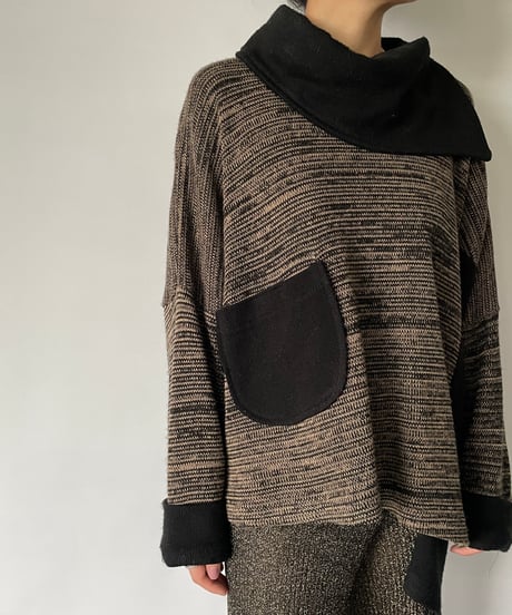 Europe Vintage asymmetry knit