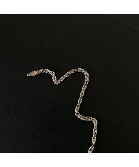 Vintage Rope ITALY 925  chain bracelet ④