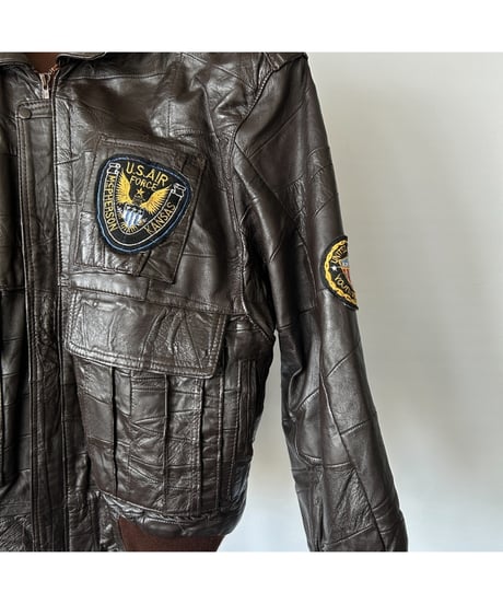 80s Leather Jacket "TOP GUN"