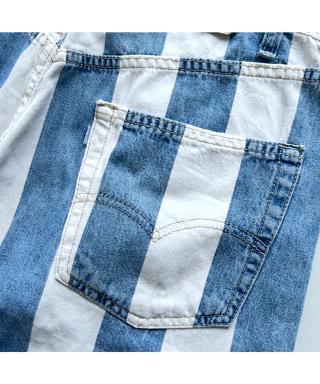 Levi's silverTab Stripe Denim Shorts