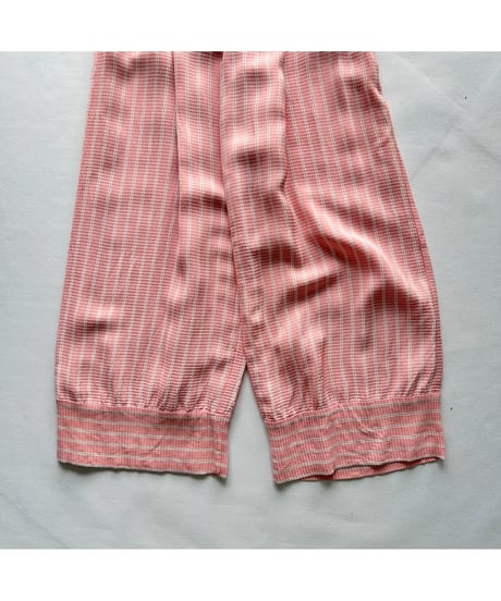 Pink stripe wide pants