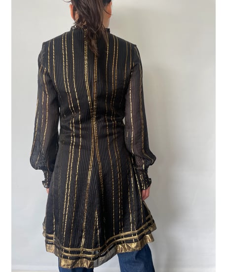 Frill Golden Stripe Dress