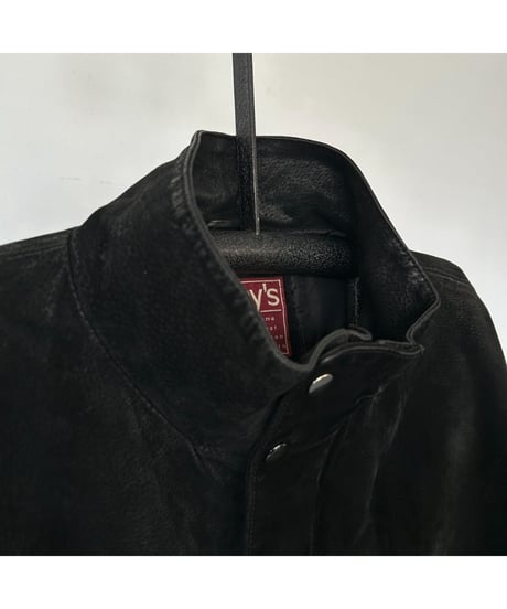 80-90s  Pig Skin Stand Collar Coat
