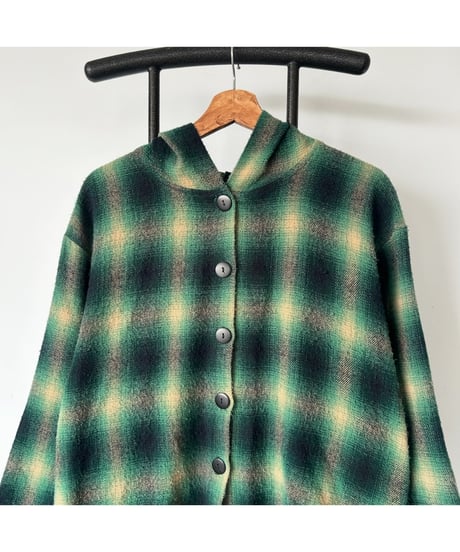 80s Hooded flannel shirt